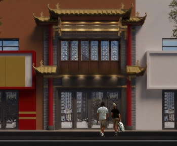 New Chinese Style Facade Element-ID:485807901