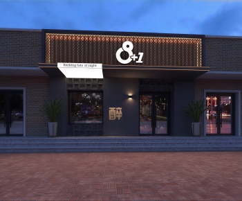 Modern Facade Element-ID:497361904