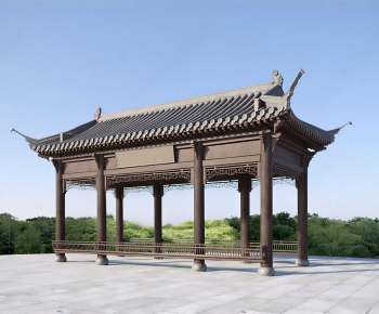 New Chinese Style Ancient Architectural Buildings-ID:754919052