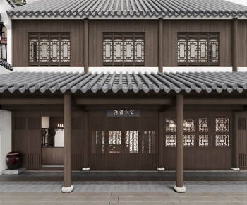 New Chinese Style Facade Element-ID:140378006