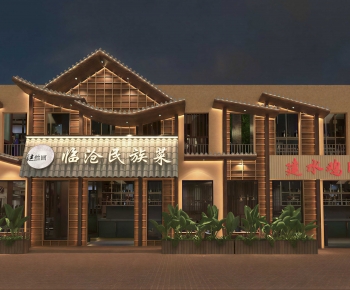 New Chinese Style Facade Element-ID:935972937