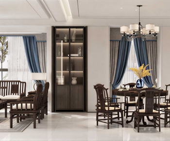 New Chinese Style A Living Room-ID:945786009