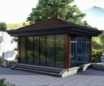 New Chinese Style Glass Sun Room-ID:454593903