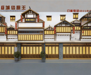 New Chinese Style Facade Element-ID:606103909