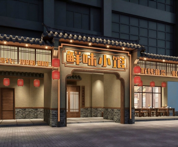 New Chinese Style Facade Element-ID:116533041