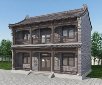 Chinese Style Ancient Architectural Buildings-ID:529031992