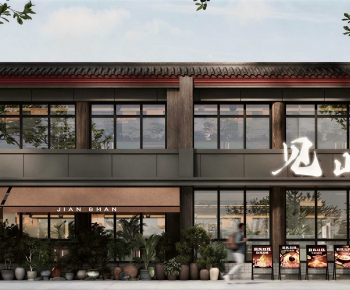 New Chinese Style Facade Element-ID:452728998