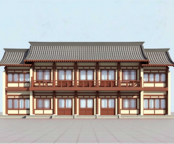 New Chinese Style Building Appearance-ID:299530032