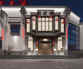 New Chinese Style Facade Element-ID:300172096