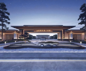 New Chinese Style Courtyard/landscape-ID:930506943