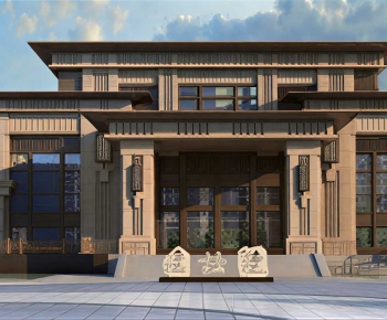 New Chinese Style Appearance Of Commercial Building-ID:177391059