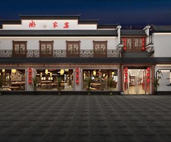 New Chinese Style Facade Element-ID:238034016