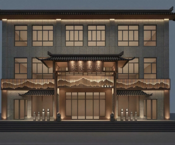 New Chinese Style Facade Element-ID:955679891
