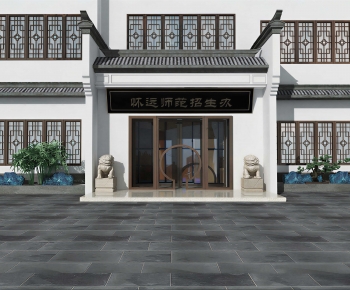 New Chinese Style Facade Element-ID:509851099