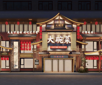 New Chinese Style Facade Element-ID:180908928