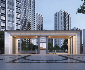 Modern Facade Element-ID:799036987