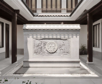 New Chinese Style Courtyard/landscape-ID:583786014