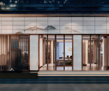 New Chinese Style Facade Element-ID:213520555