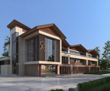 New Chinese Style Public Building-ID:534424077