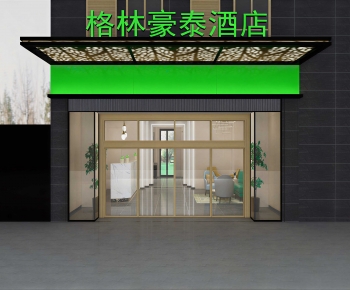 Modern Facade Element-ID:105829283