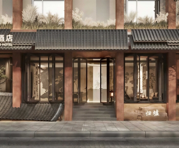 New Chinese Style Facade Element-ID:754496105