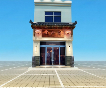 New Chinese Style Facade Element-ID:931329013