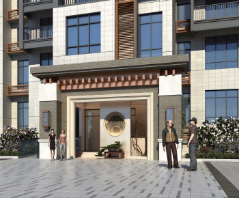 New Chinese Style Facade Element-ID:870335109