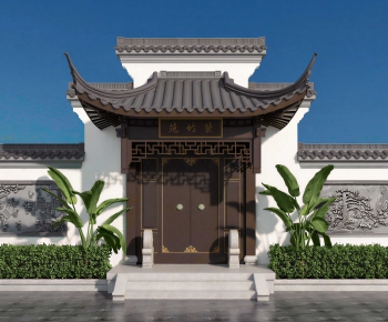 New Chinese Style Facade Element-ID:227982048