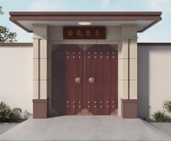 New Chinese Style Facade Element-ID:631936074