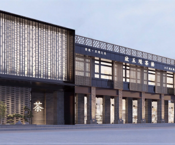 New Chinese Style Appearance Of Commercial Building-ID:531548025