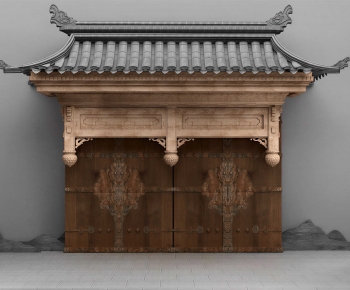 New Chinese Style Facade Element-ID:250437973