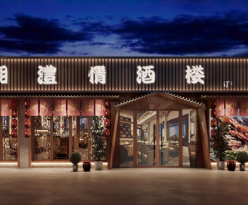New Chinese Style Facade Element-ID:481404079