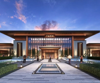 New Chinese Style Courtyard/landscape-ID:717416053