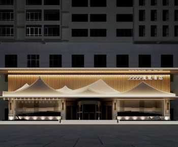 New Chinese Style Facade Element-ID:528914933