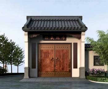 New Chinese Style Facade Element-ID:462199934