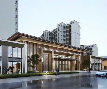 New Chinese Style Facade Element-ID:921159988