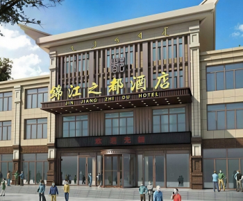 New Chinese Style Facade Element-ID:923274044