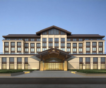New Chinese Style Appearance Of Commercial Building-ID:112121112