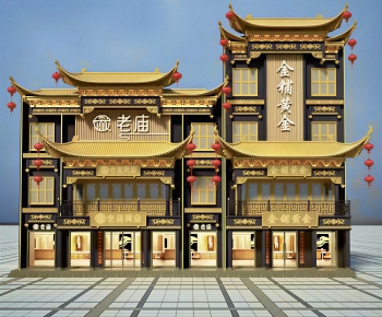 New Chinese Style Facade Element-ID:952126989