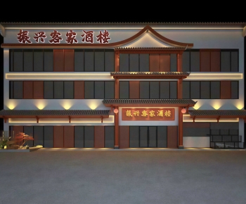 New Chinese Style Facade Element-ID:633672956