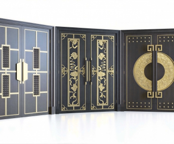 New Chinese Style Double Door-ID:177376994