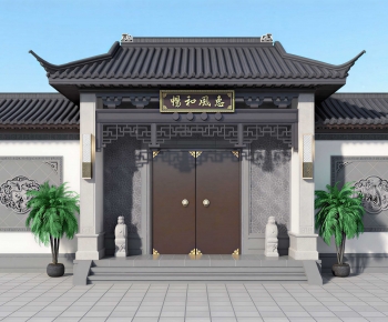 New Chinese Style Facade Element-ID:108959749