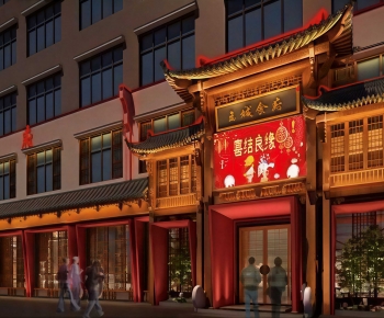 New Chinese Style Facade Element-ID:111222987