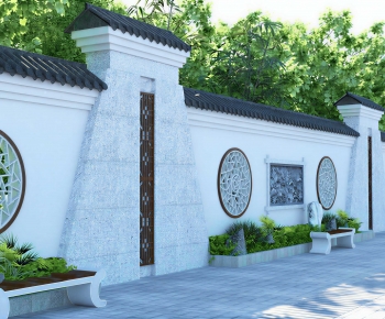 New Chinese Style Landscape Wall-ID:371897945