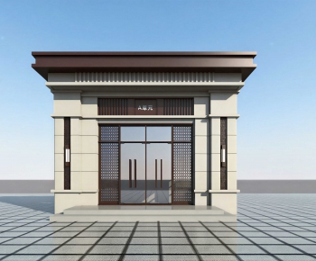 New Chinese Style Facade Element-ID:704175951