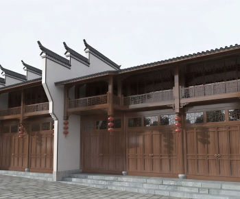 New Chinese Style Appearance Of Commercial Building-ID:349030975
