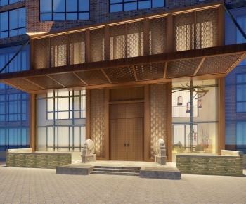 New Chinese Style Facade Element-ID:280611998