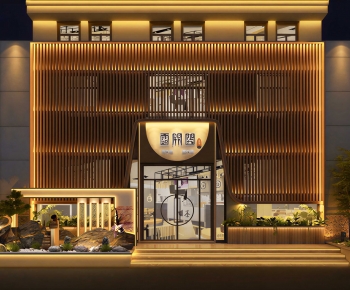 New Chinese Style Facade Element-ID:229696998