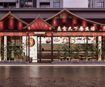 New Chinese Style Facade Element-ID:704705951