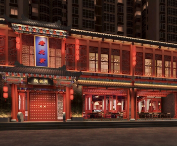 New Chinese Style Facade Element-ID:681977995